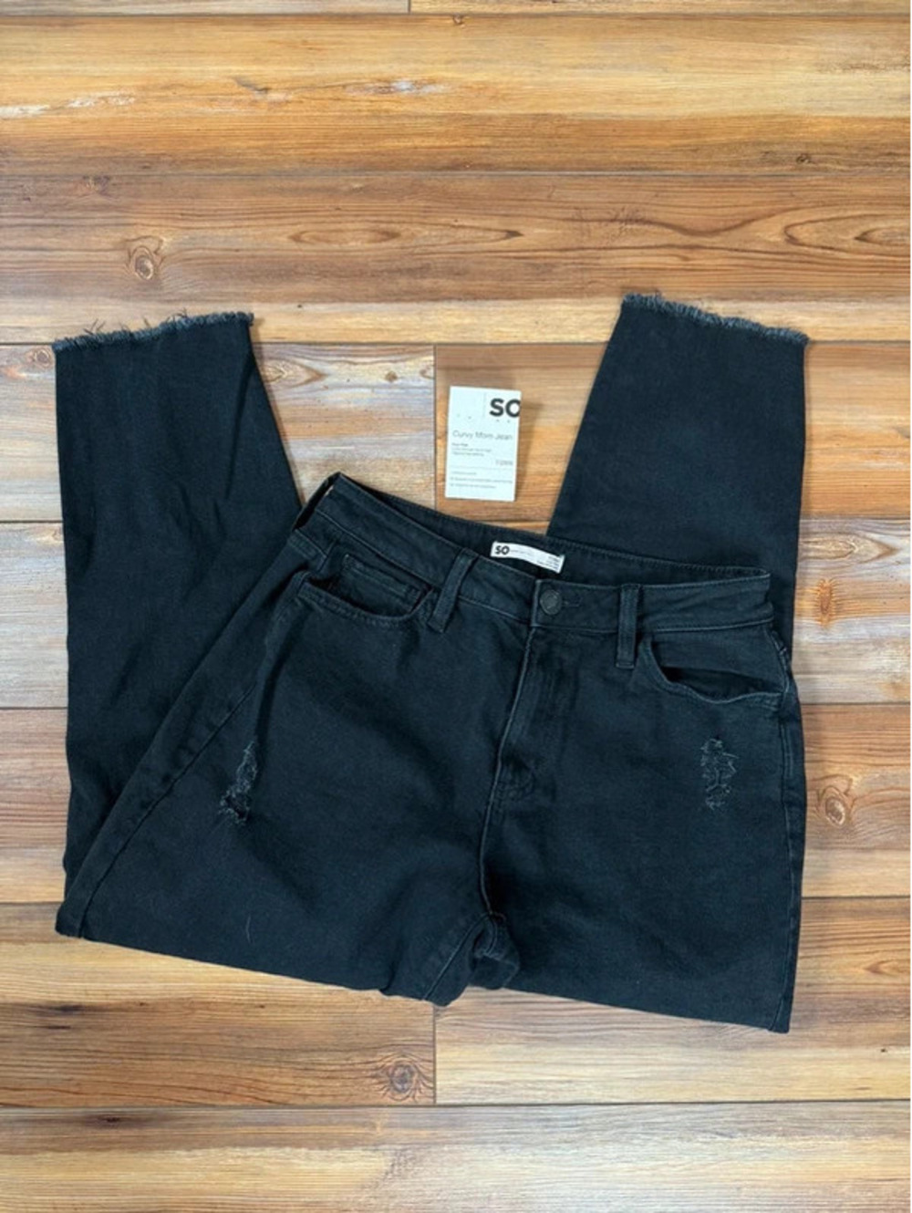 SO black high rise curvy mom jeans size 7/28W